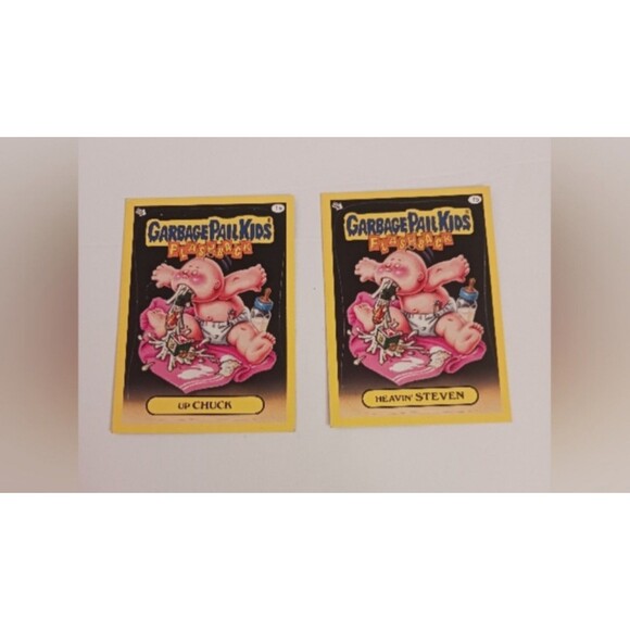 Garbage Pail Kids Up Chuck & Heavin' Steven #1a & #1b 2011 Flashback Series 3 - Picture 1 of 3